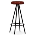 thumbnail image 5 of vidaXL Bar Stool Bar Seat Counter Height Island Stool for Pub Real Leather, 5 of 25
