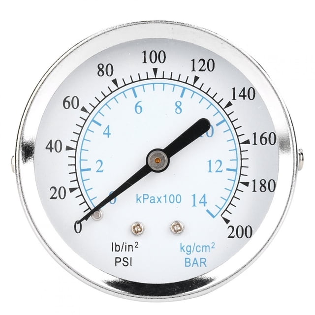 Manómetro de presión axial Nikou 0-14 kg/cm 0-200 psi escala doble conexión posterior NPT compacto ligero
