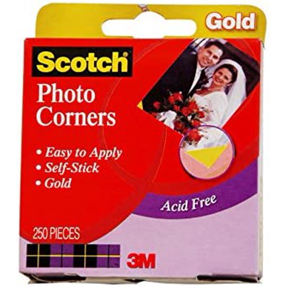 006G PHOTO CORNERS GOLD 250/PK