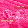 thumbnail image 6 of Exclusivo Mezcla Waffle Textured Extra Large Fleece Blanket, Super Soft and Warm Throw Blanket for Couch, Sofa and Bed (Hot Pink, 50"x70")-Cozy, Fuzzy and Lightweight, 6 of 9