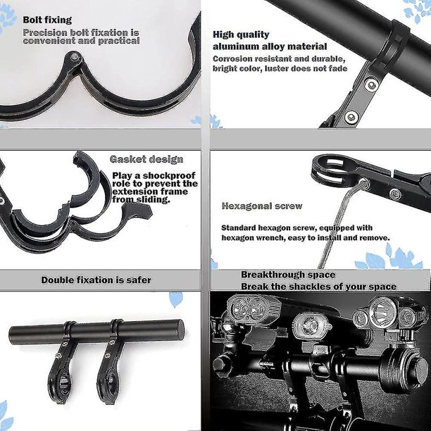 Extensor doble de manillar de bicicleta Zefei Wu CARBONLIKE aleación de aluminio
