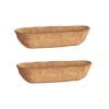 2 Pack 24 Inch Window Box Liners, Pre-Formed Coco Fiber Replacement Liner, Natural Coconut Coir Planter Liners for Wall Hanging Basket, Flower Pot, Fence and Railing