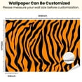 thumbnail image 3 of Peel and Stick Wallpaper Canvas texture tiger orange stripe repeated seamless black jungle safari Modern Art Wall Mural Decor Self Adhesive and Removable 100in x 144in, 3 of 8