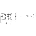 thumbnail image 2 of White Water 6104S Stainless Cast Short Side Door Hinge, 2 of 2