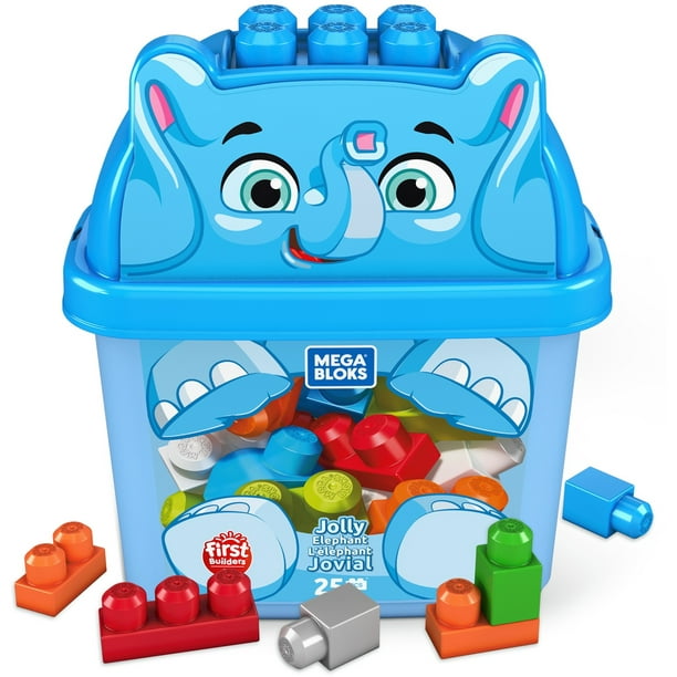 Mega Bloks First Builders Jolly Elephant with Big Building Blocks