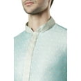 thumbnail image 3 of Ethnix Men's Indian All Over Embroidered Festive Cheerful Kurta Tunic Pajama Set; Teal, XL, 3 of 6