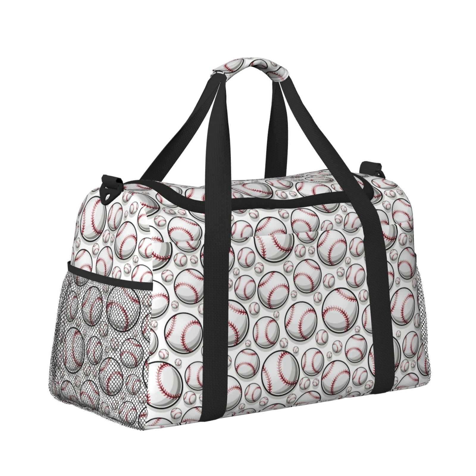 Hirioo Cute Baseball Hand Travel Bag for Men Women,Durable and Spacious Travel Bag with Multiple Pockets for Work, Travel, Weekend Getaways