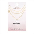 thumbnail image 4 of Believe by Brilliance A Triple Chain Initial Necklace Set in 14KT Gold Flash Plated Brass, 4 of 7