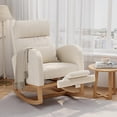thumbnail image 1 of Yiwa Nursery Rocking Chair with Pillow, Upholstered Accent Rocker for Bedroom or Living Room, 1 of 8