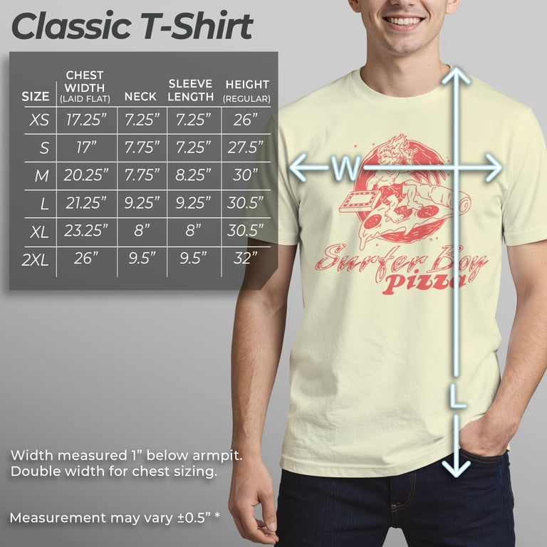 Stranger Things Men's Surfer Boy Pizza Argyle Graphic Tee