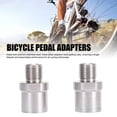 thumbnail image 3 of Convertir 1 Par De Adaptadores De Pedal De Bicicleta, Rosca Macho De Acero Inoxidable De 1/2 Pulgadas A Rosca Hembra, Extensores De Pedal De Bicicleta De 9/16 Pulgadas Para, 3 of 7
