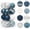 Blue, variant on 16-Pack Red Painted Christmas Ball Ornament Set, Coordinated Hanging Baubles with Glitter, Stripe and Snowflake Designs, Christmas Tree, Wreath, Garland, Holiday Party and Home Decor