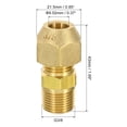 thumbnail image 2 of Uxcell G3/8 Male x 3/8" Male Brass Flare Tube Fitting Pipe Hose Fitting Adapter Connector, 2 Pack, 2 of 6