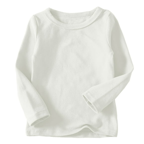 Nrmrqzzcjnd pour Intérieur/extérieur Tout-Petits Enfants Garçons Filles Chandails Mode Couleur Unie Col Rond Manches Longues Haut
