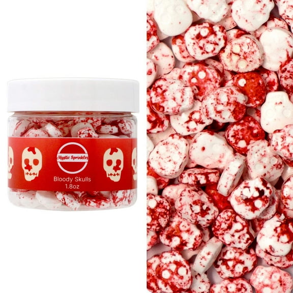 Mystic Sprinkles Candy Shapes Bloody Skulls 1.8oz