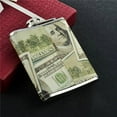 thumbnail image 5 of iMucci 7oz Dollar Paper Money Pattern Hip Flask for Liquor Wine Bottle Water Pot Kettle for Travel/Outdoor, 5 of 5