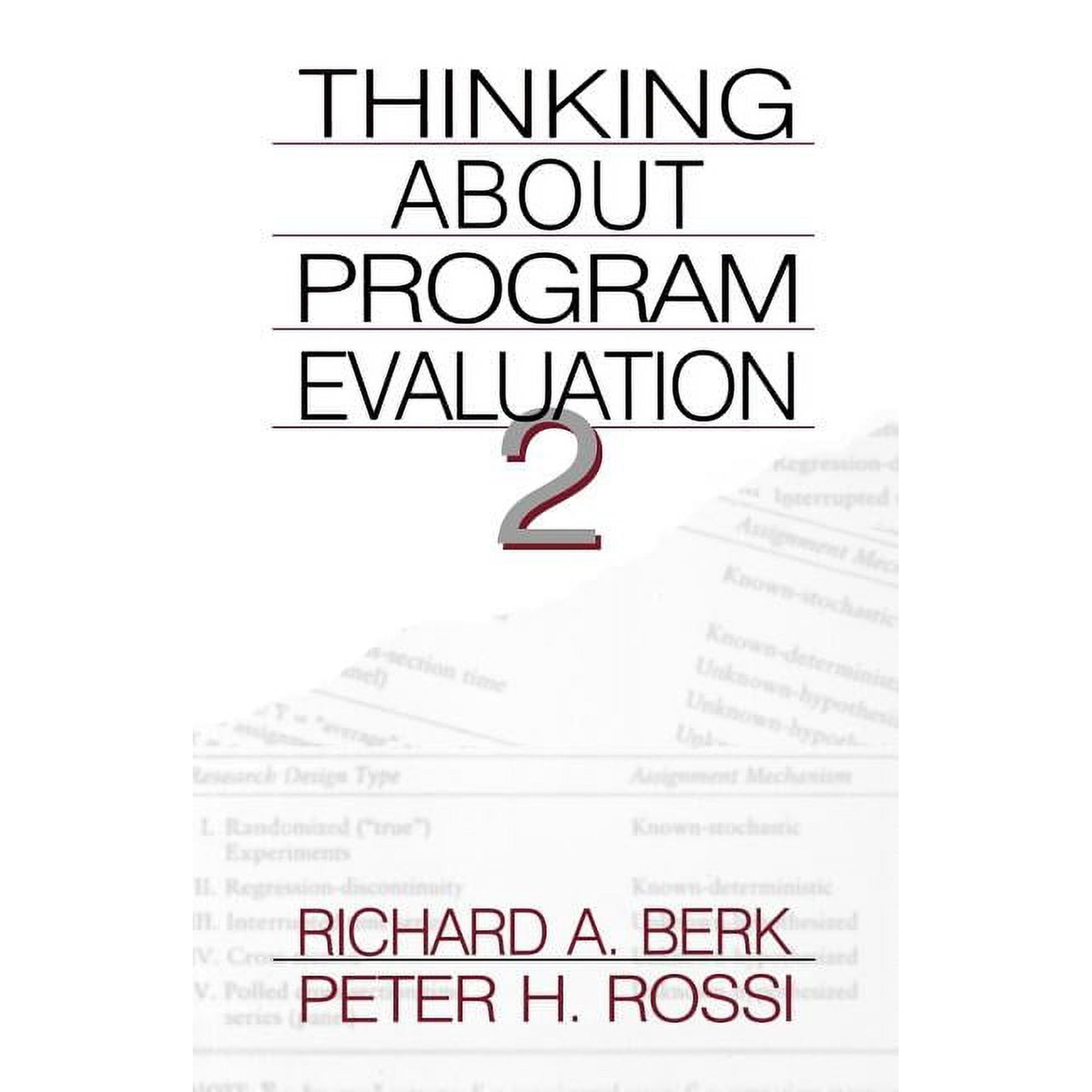 Thinking about Program Evaluation (Paperback)