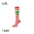 thumbnail image 3 of Minnieouse 1 par de calcetines de estilo navideño para hombres y mujeres, bonitos calcetines deportivos a la moda, calcetines hasta la rodilla antifatiga, Accesorios de calzado tipo 7 L/XL Minnieouse AP012322-08, 3 of 6