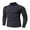 Dark Gray, variant on Fesfesfes Long Sleeve Shirt Mens casual solid color high collar long sleeve slim fit T-shirt