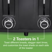 Hamilton Beach 4-Slice Toaster with Extra-Wide Slots, Toast Boost, and Removable Crumb Tray, Black