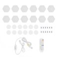 thumbnail image 2 of Hexagonal Wall Lamps, LED Splicing Light 200mAh CR2025 Battery 12 Sets Music Synchronization BT APP and Remote Control  for Movie Game Room, 2 of 7