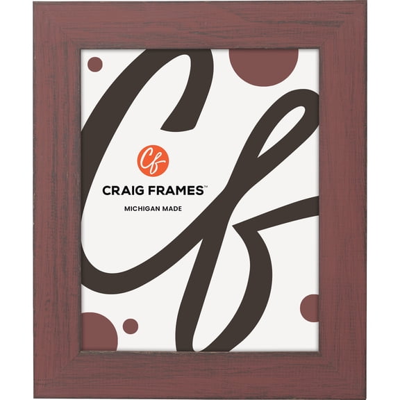 Craig Frames Jasper, 4x10 inch Picture Frame, Country Alabama Red