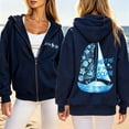 thumbnail image 2 of CAIXIA Womens Hoodies Zip Up Lightweight Casual Cozy Long Sleeve Pullover Top Sweatshirts for Women Drawstring Full-Zip Jacket with Pocket Airport Outfits for Women 2026, 2 of 8