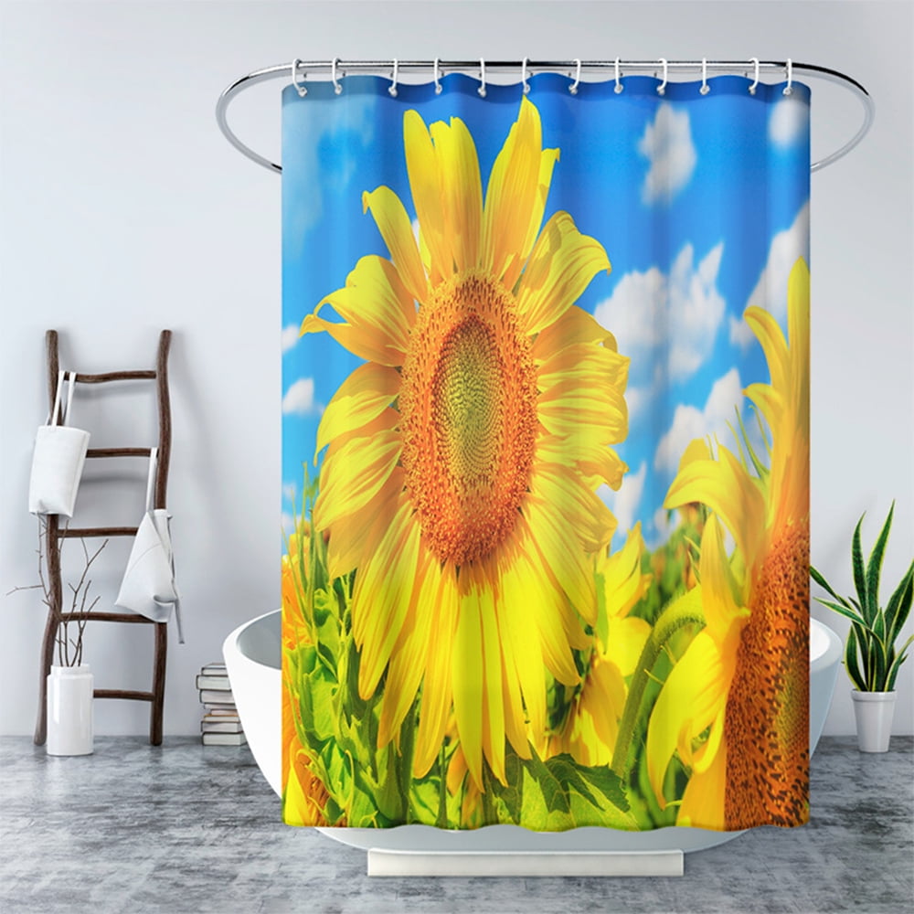 Goory 180x180cm Extra Long Thickened Waterproof Polyester Bath Curtains
