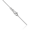 thumbnail image 3 of 14K Solid White Gold 0.85mm Spiga Wheat Link Chain Necklace, 3 of 4