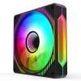 thumbnail image 1 of PC Radiador 5V 3PIN ARGB 12V 4PIN PWM 120mm Luminous Case Fan (Negro positivo), 1 of 9