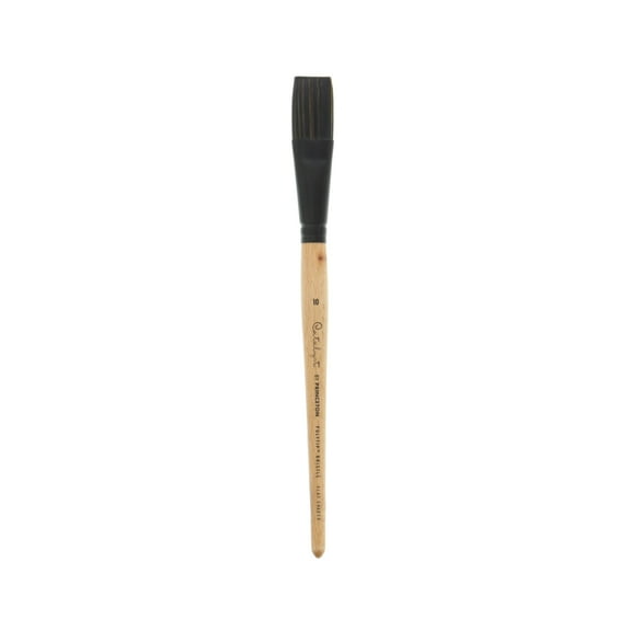 Princeton Brush Catalyst Polytip Short Handle Bristle Brush, Flat Shader, 10