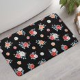 thumbnail image 2 of Pioneer Flower Floral Print Pattern Bathroom Rugs Mat, Non Slip Microfiber Bathroom Rug with Rubber Backing, Soft Mats for Bathroom Floor Tub Shower, 17"x30", 2 of 5