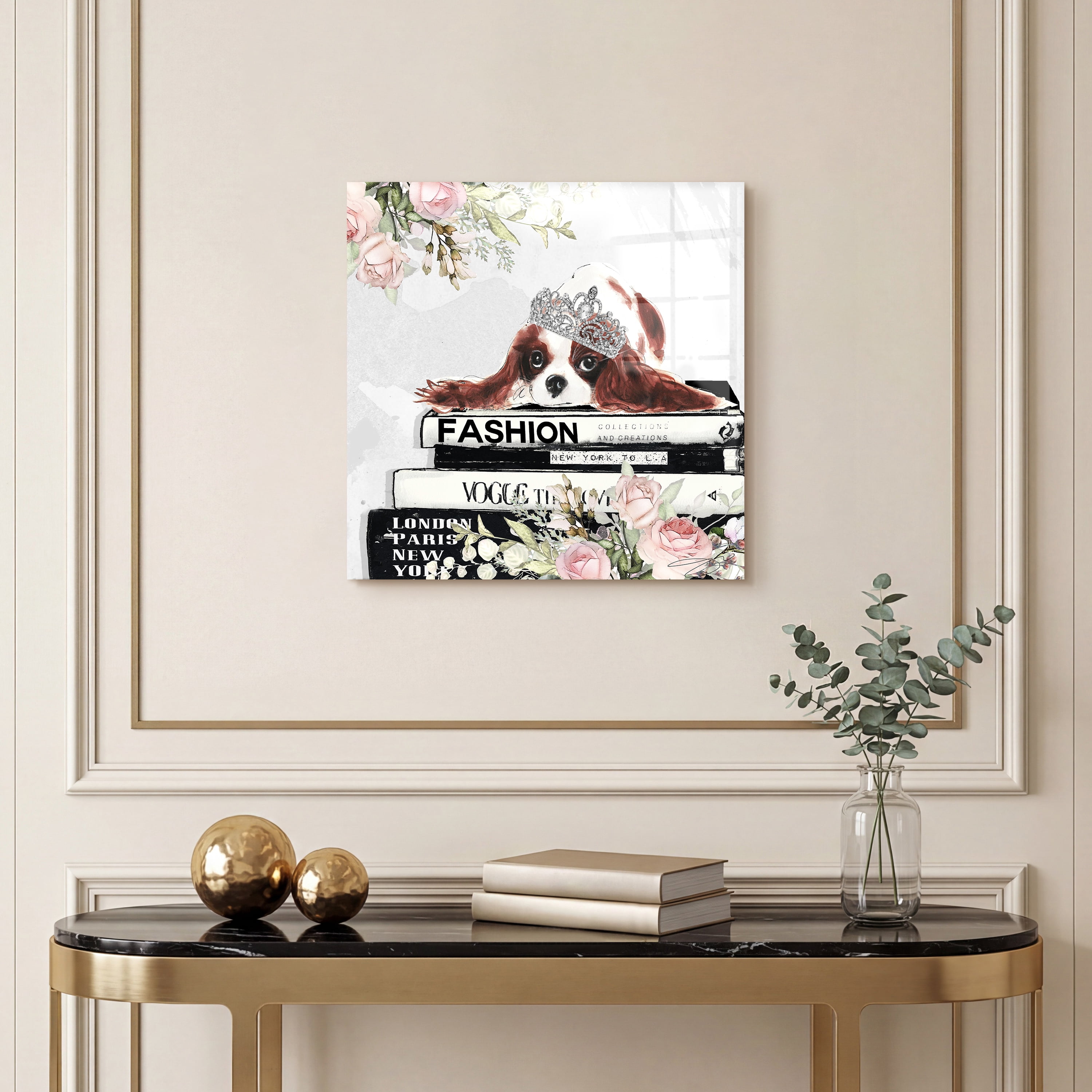 Empire Art Direct So Cavalier Frameless Free Floating Tempered Glass Panel Graphic Wall Art, 20" x 20" x 0.2", Ready to Hang