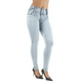 thumbnail image 6 of Fashion2Love Women's Juniors / Plus Size Colombian Design Butt Lift Mid Waist Skinny Jeans, 6 of 8