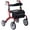 Burgundy, variant on LivingSURETM Carbon Fiber Rollator XL, Adjustable Handle - Supports Up To 300 Pounds, Red