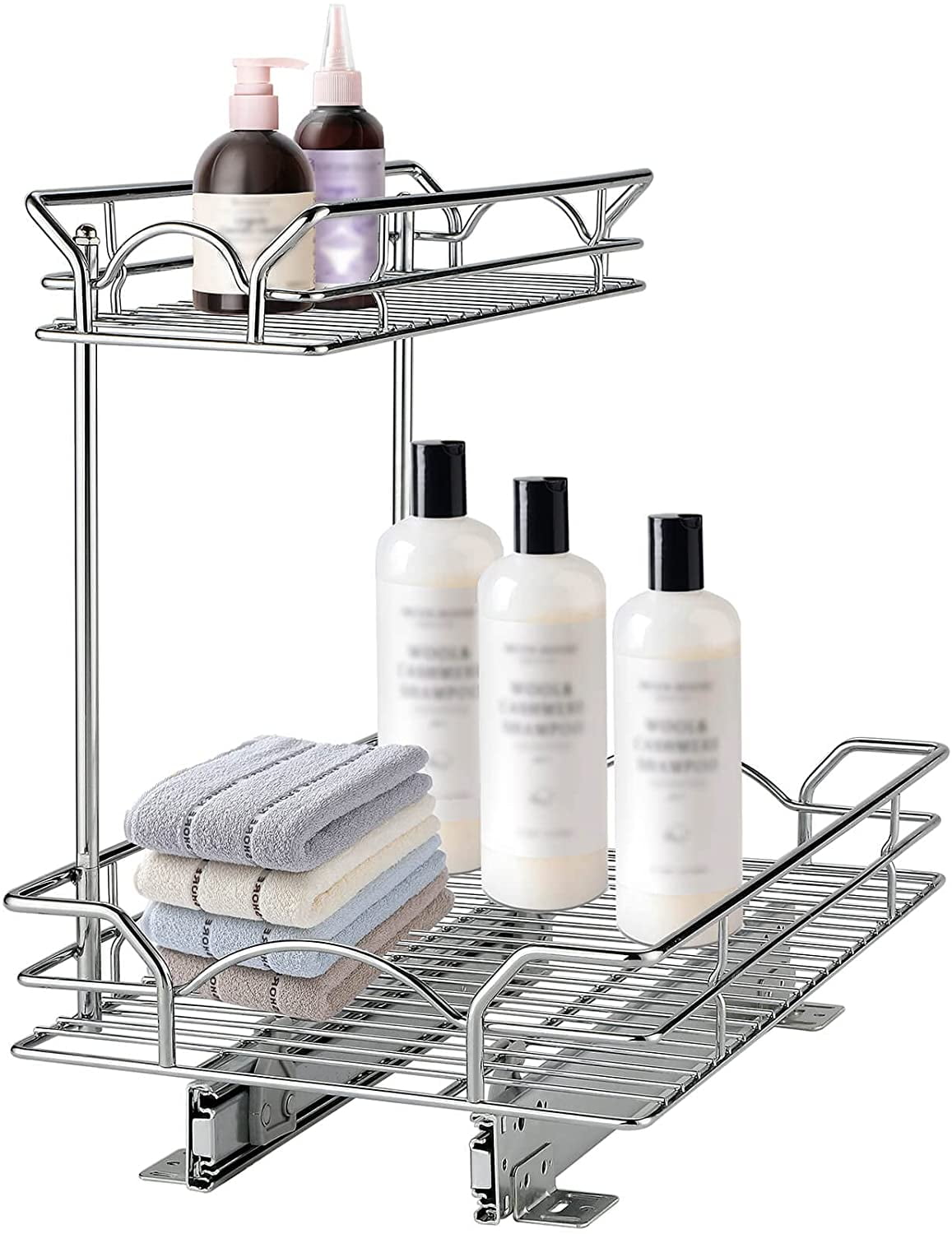 Pull Out Shelf Under Sink Organizer(14"W x 21"D x 15.8"H