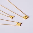 thumbnail image 5 of Gold Initial Necklace 925 Sterling Silver 18K Gold Plated Custom Letter Pendant 26 Alphabet A-Z Necklace for Men Women 18" Chain, 5 of 5