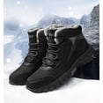 thumbnail image 2 of Bottes de Neige pour Hommes Hiver Chaudes Doublure en Laine Extérieur Antidérapant Lacets Imperméables Mode Randonnée, 2 of 5