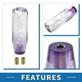 thumbnail image 7 of Unique Bargains Universal Shift Knob Stick Shifter Lever Knob W/ 2 Adapter for Automatic and Manual Vehicle Acrylic Clear Purple 15cm, 7 of 7