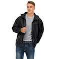 thumbnail image 2 of DODOING Men's Black Lightweight Windbreaker Jacket Hooded Outdoor Jackets Casual Outwear, 2 of 8