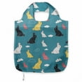 thumbnail image 1 of Rabbit Reusable Portable Bag, Cartoon Drawn Playful Pattern of Colorful Bunny Animals and Clouds, Fabric Market Bag Sturdy Easy to Clean Foldable Slim Design, Sea Blue Multicolor, by Ambesonne, 1 of 4