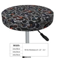 thumbnail image 4 of Qekee Cool Off-Road Vehicle Print Velvet Round Bar Stool Seat Cover, Soft Foam Cushioned Protector with Non-Slip Backing for Kitchen, Office & Restaurant Chairs-13 inch, 4 of 7