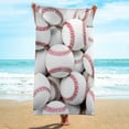 thumbnail image 4 of Guanhe Beach Towel 29.5‘’x59'', Microfiber Tennis Print Sports Series Lightweight Bath Towels Summer Beach Essentials, 4 of 9