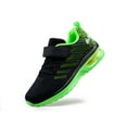 thumbnail image 7 of SINOSKY Kids Boys and Girl Running Shoes Comfortable Fashion Light Weight Slip on Cushion,Black Green Color, Sizes 1, 7 of 7