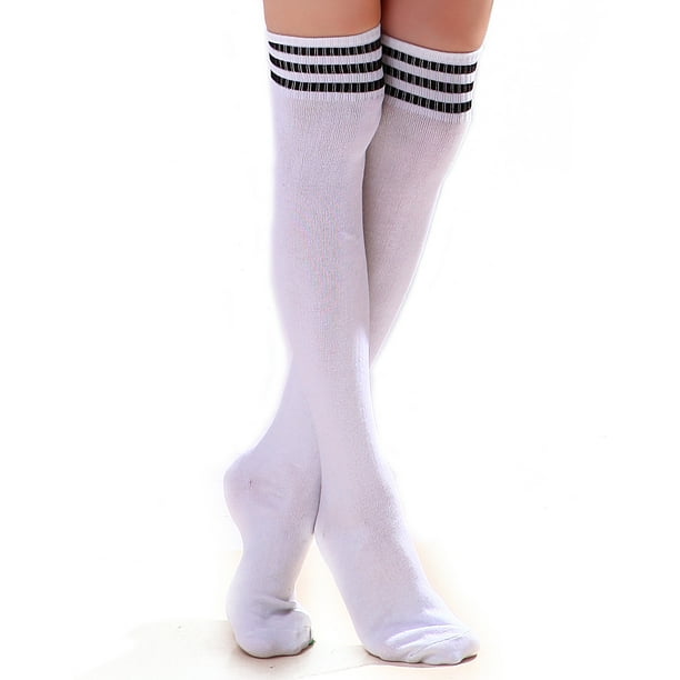 knee high white tube socks
