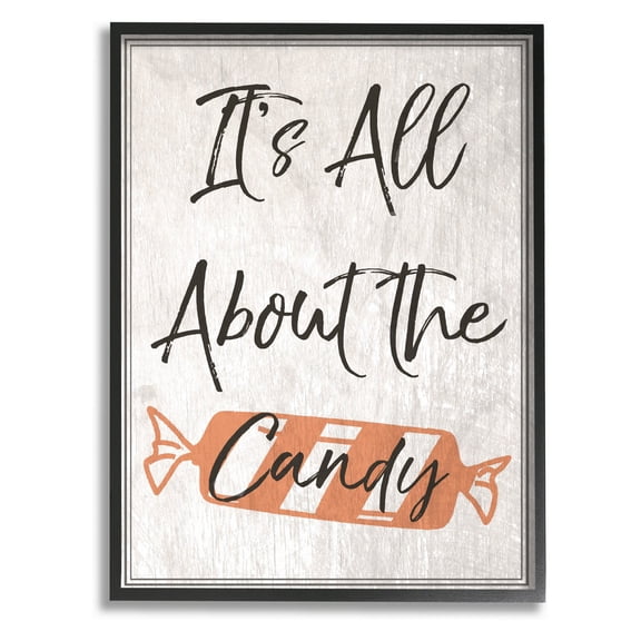 The Stupell Home Decor Collection Its All About the Candy Old Fashioned Illustration Framed Wall Art