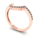 thumbnail image 2 of 0.25 ct Brilliant Round Cut Synthetic Moissanite 18K Rose Gold Stackable Band SZ 8.25, 2 of 6