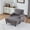 Dark Gray, variant on Leumius Chaise Lounge Indoor,Plush Chenille Upholstered Single Sofa Bed with Wooden Sofa Legs and Armrests,Armchairs Reading Chairs for Living Room,Olive Green