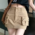 thumbnail image 6 of Sngxgn Women's Elastic Waist Stretch Bodycon Midi Pencil Skirt(Khaki,L), 6 of 9