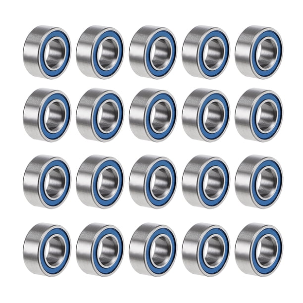 MR105-2RS Rodamientos de bolas Z2 5mmx10mmx4mm Doble sellado de acero cromado con sello azul 20 piezas